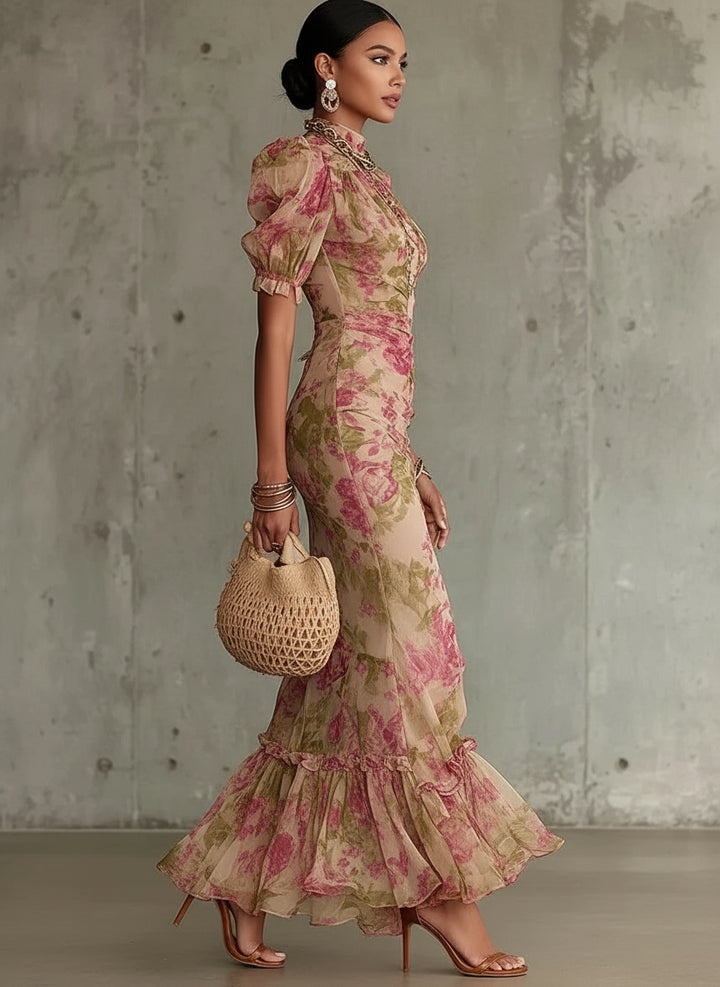 Rosa| Elegante Maxikleid