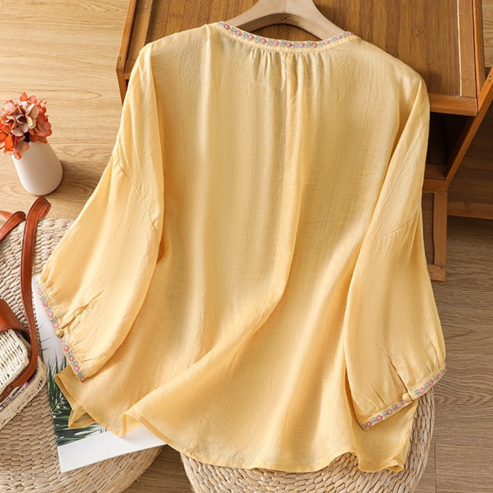 Flor™ | Bestickte Boho-Bluse