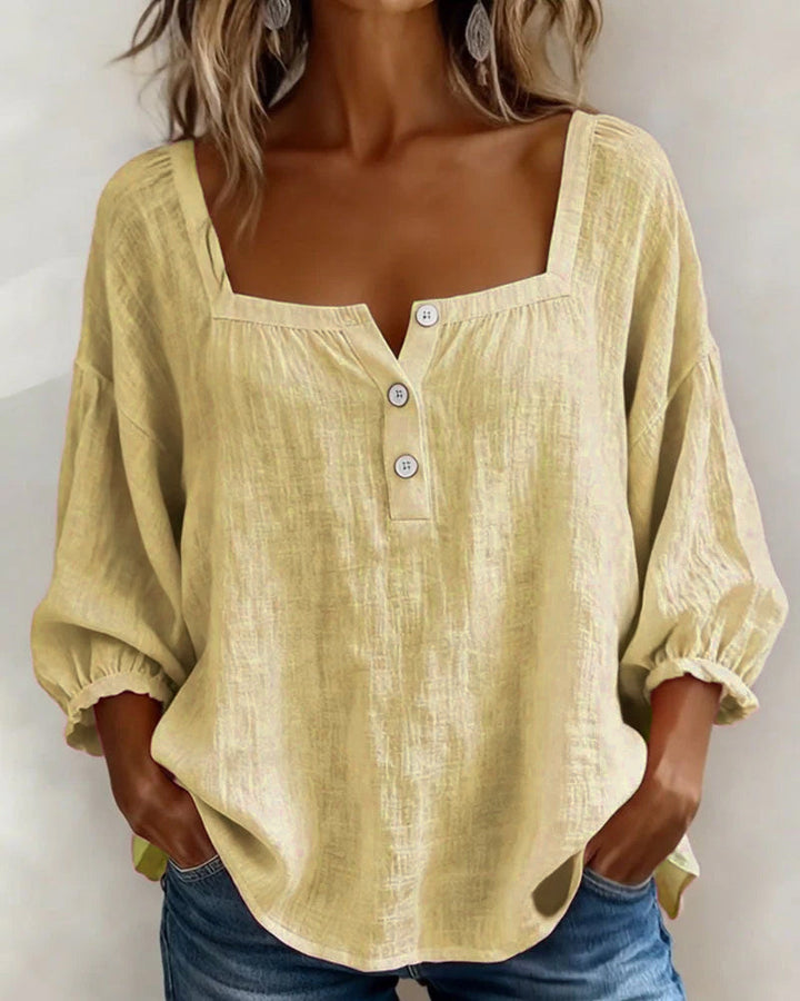 Claire | Elegante Leinen-Baumwoll-Bluse