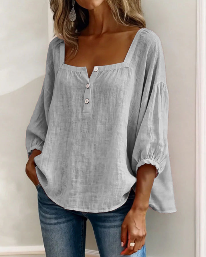 Claire | Elegante Leinen-Baumwoll-Bluse