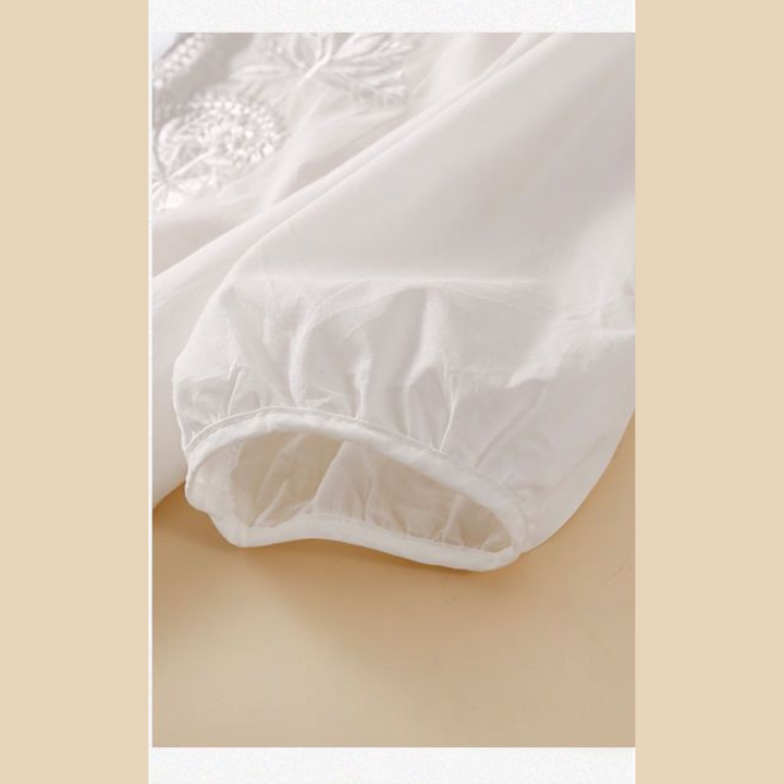 Haley™ | Bestickte Baumwollbluse mit Vintage-Charme
