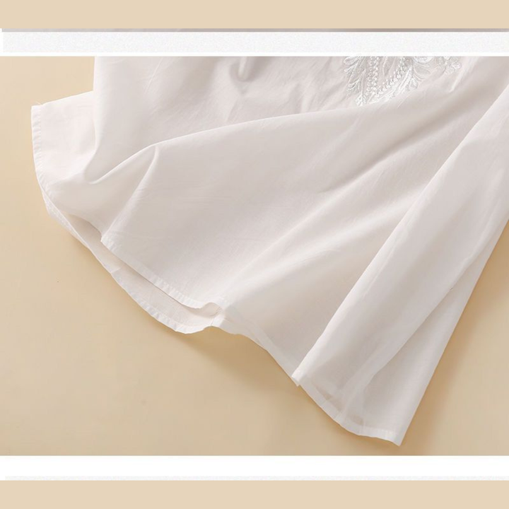 Haley™ | Bestickte Baumwollbluse mit Vintage-Charme