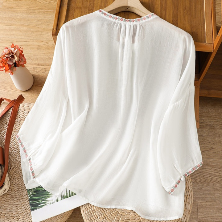 Flor™ | Bestickte Boho-Bluse