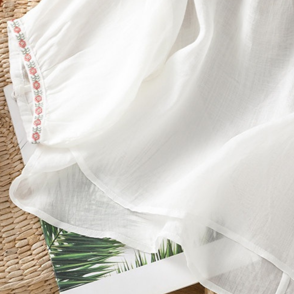Flor™ | Bestickte Boho-Bluse