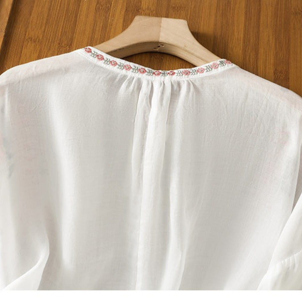 Flor™ | Bestickte Boho-Bluse