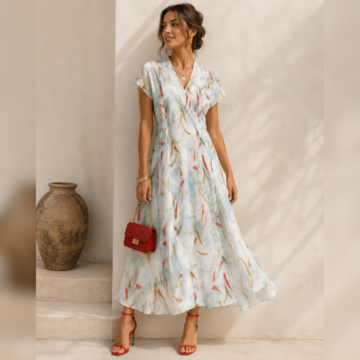 Katja™ | Luftiges Sommerkleid mit Aquarell-Print