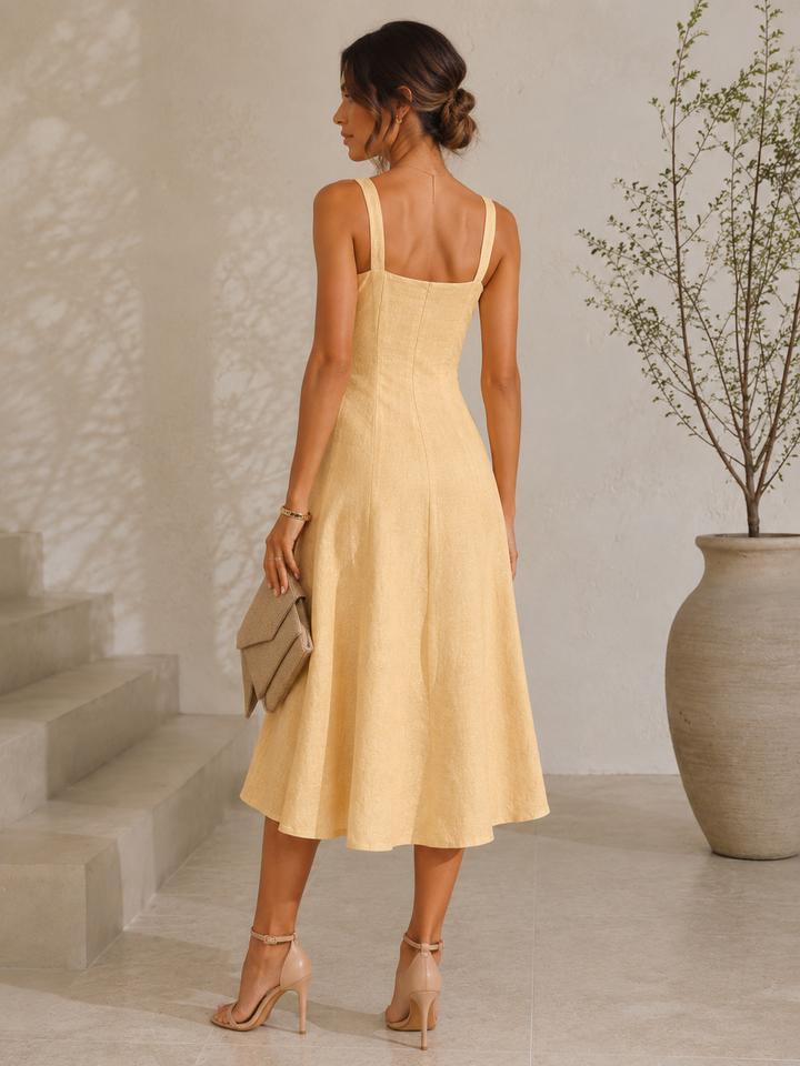 Sienna™ | Baumwoll-Leinen-Kleid mit A-Linien-Schnitt