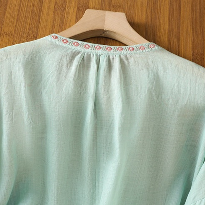Flor™ | Bestickte Boho-Bluse