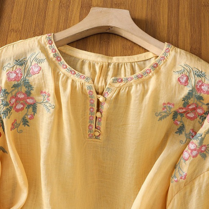 Flor™ | Bestickte Boho-Bluse