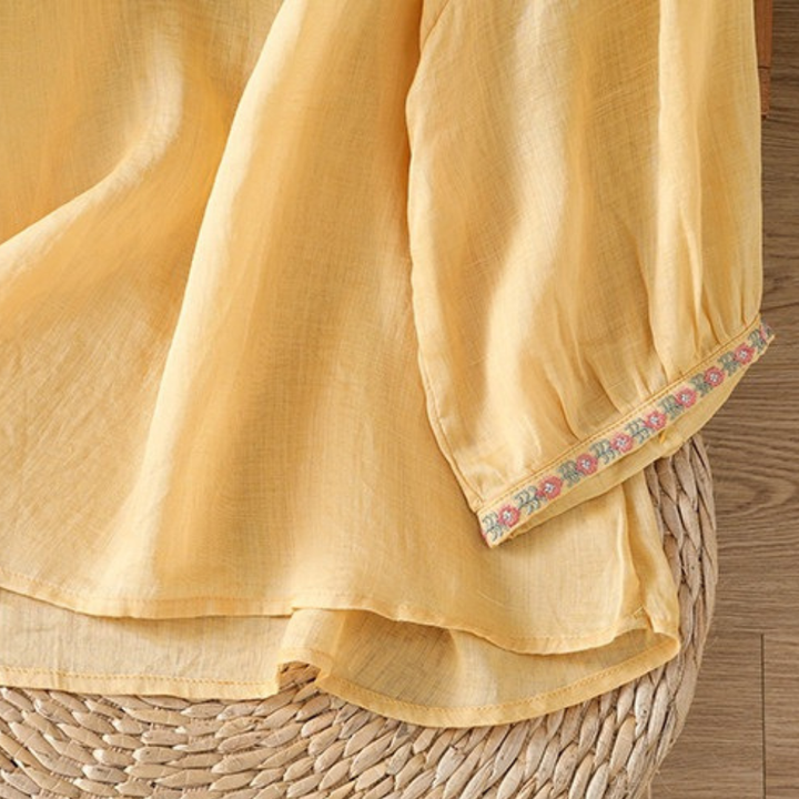 Flor™ | Bestickte Boho-Bluse