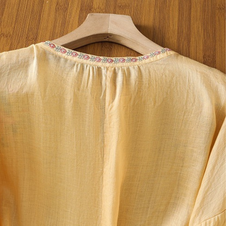 Flor™ | Bestickte Boho-Bluse