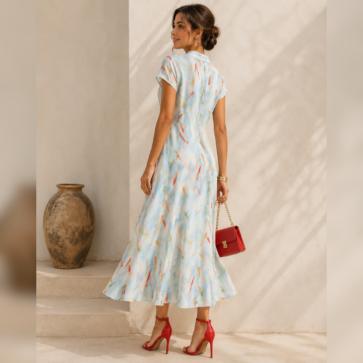 Katja™ | Luftiges Sommerkleid mit Aquarell-Print
