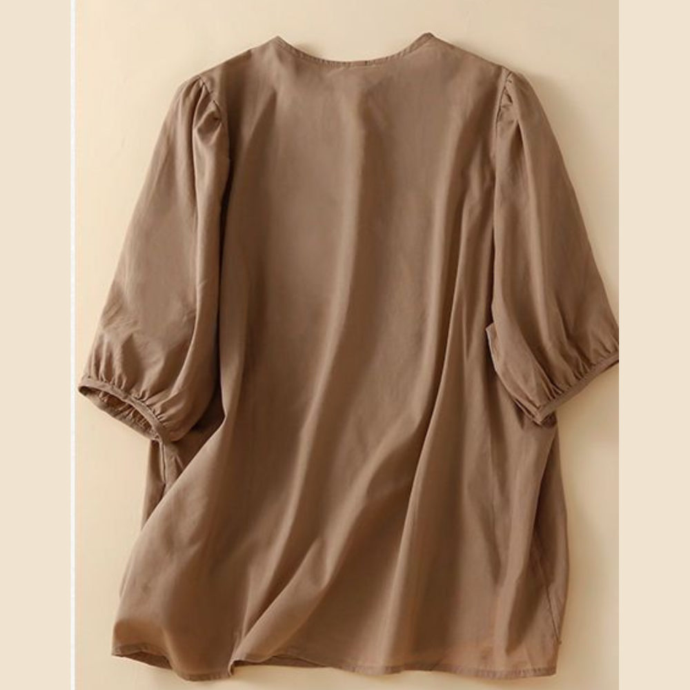 Haley™ | Bestickte Baumwollbluse mit Vintage-Charme