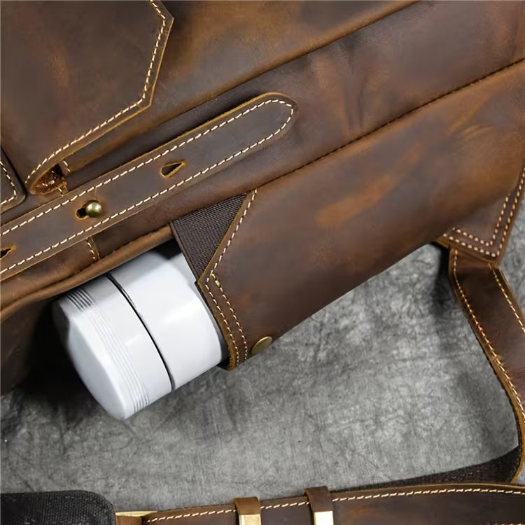 John™ – Premium Echtleder Vintage-Rucksack