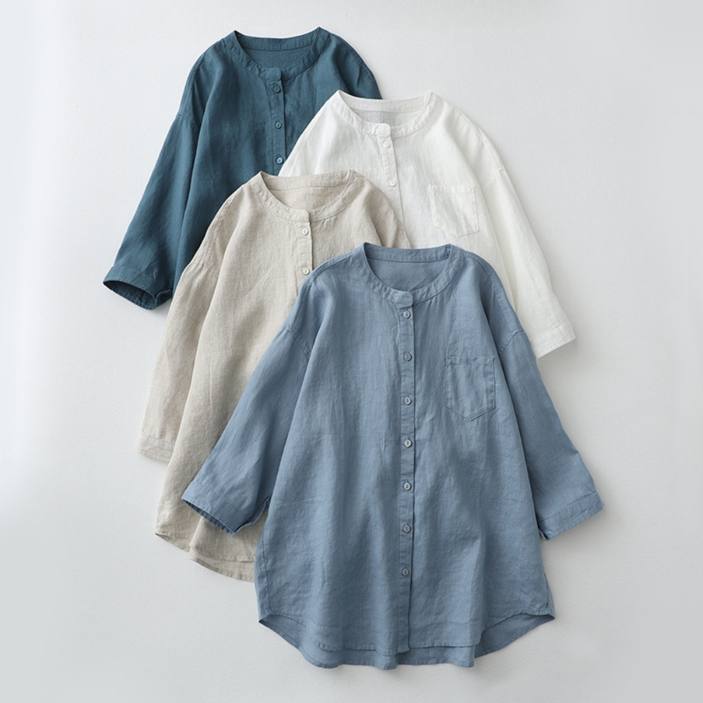 Oana™ | Luftige Baumwoll-Leinen-Bluse