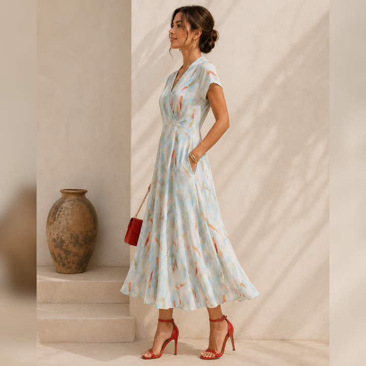Katja™ | Luftiges Sommerkleid mit Aquarell-Print