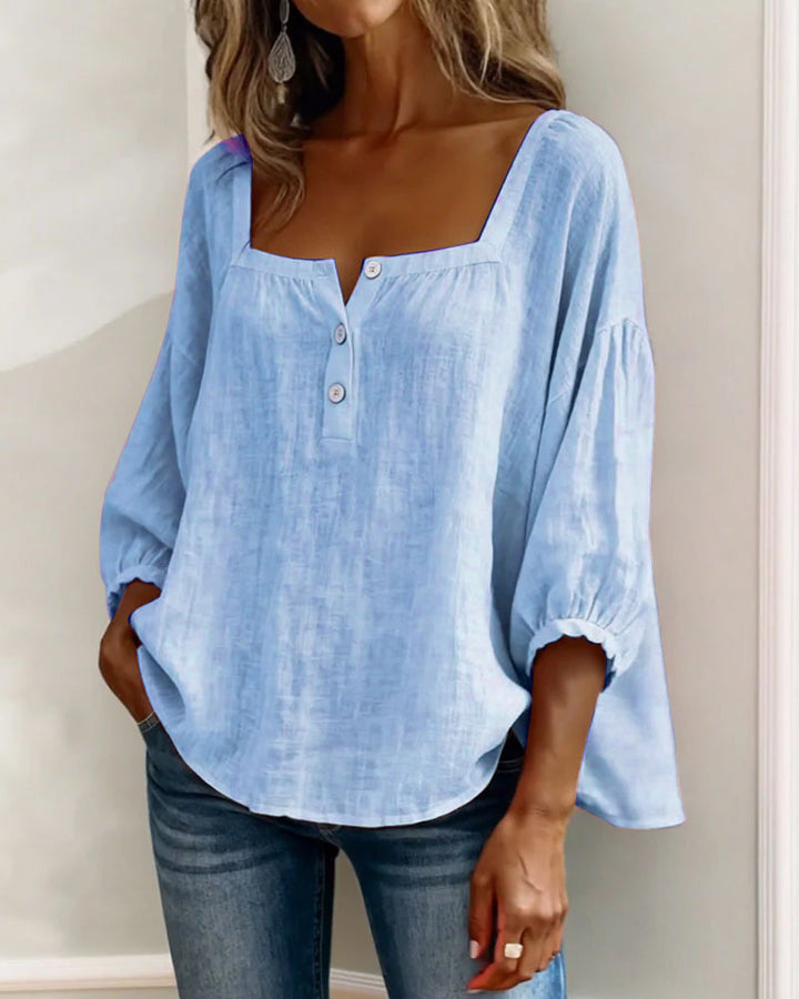 Claire | Elegante Leinen-Baumwoll-Bluse
