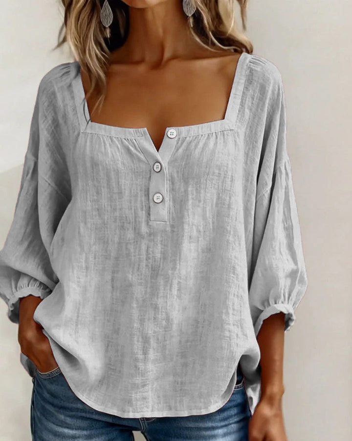 Claire | Elegante Leinen-Baumwoll-Bluse