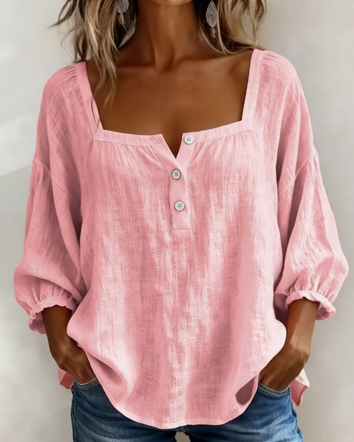 Claire | Elegante Leinen-Baumwoll-Bluse