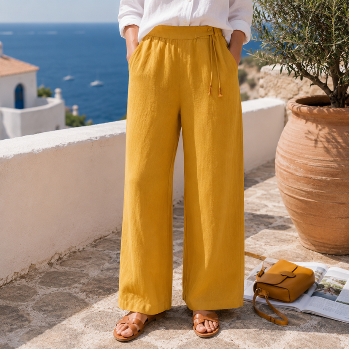 Amara™ | Premium Weite Leinenhose