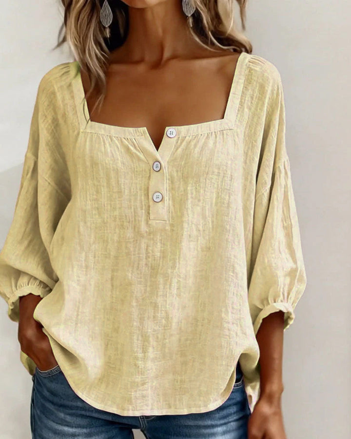 Claire | Elegante Leinen-Baumwoll-Bluse