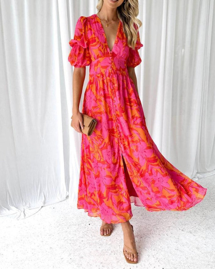 Livia │ Fließendes Maxi-Kleid