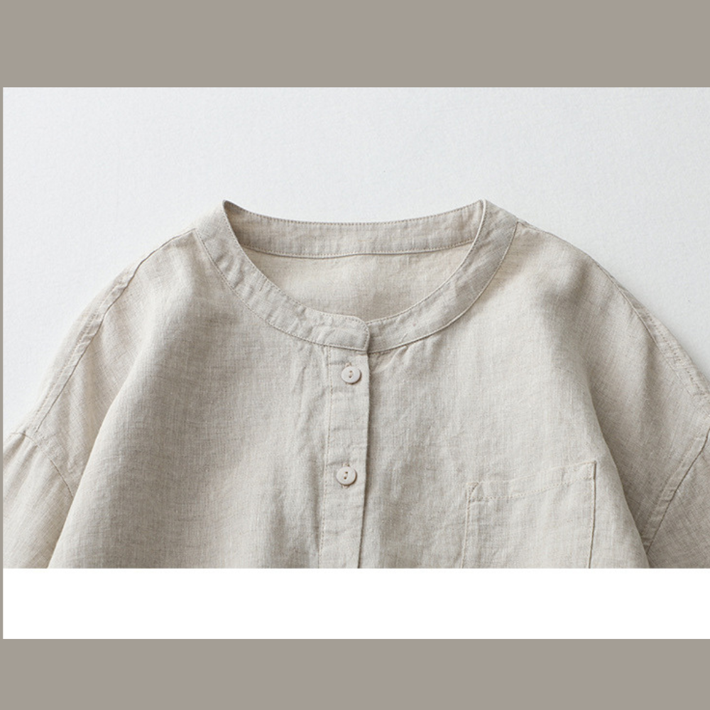 Oana™ | Luftige Baumwoll-Leinen-Bluse