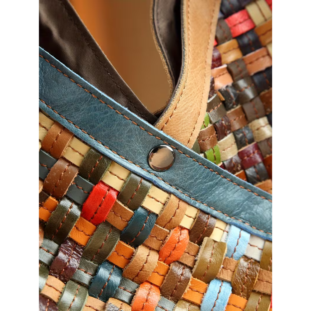 Fiorella™ – Gewebte Echtleder Tote Bag