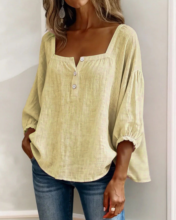Claire | Elegante Leinen-Baumwoll-Bluse