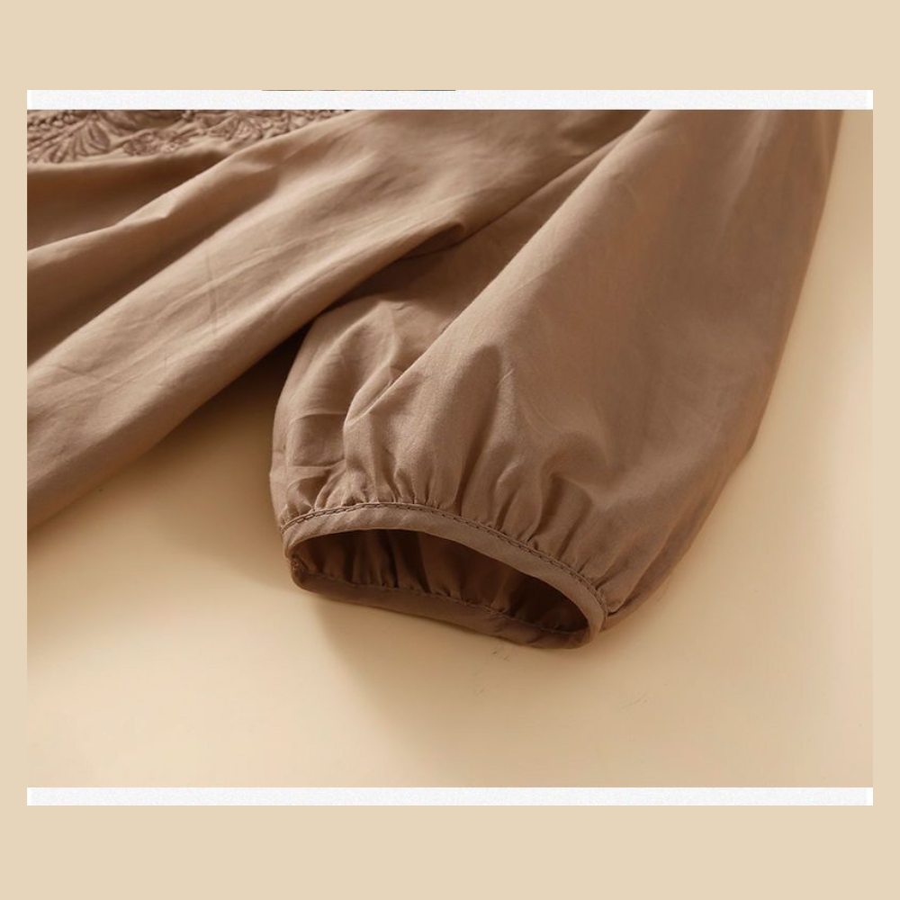 Haley™ | Bestickte Baumwollbluse mit Vintage-Charme