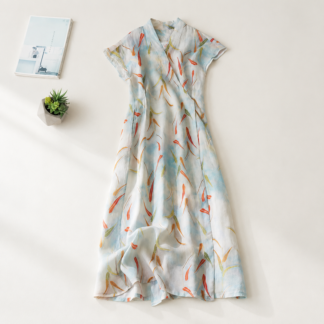Katja™ | Luftiges Sommerkleid mit Aquarell-Print