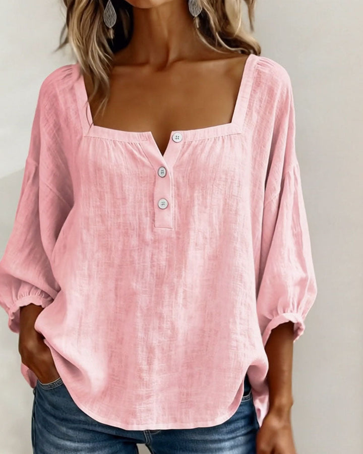 Claire | Elegante Leinen-Baumwoll-Bluse