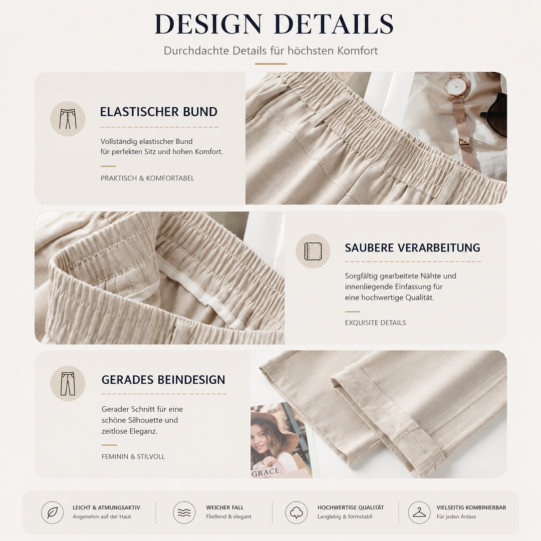 Charis™ | Weite Leinenhose