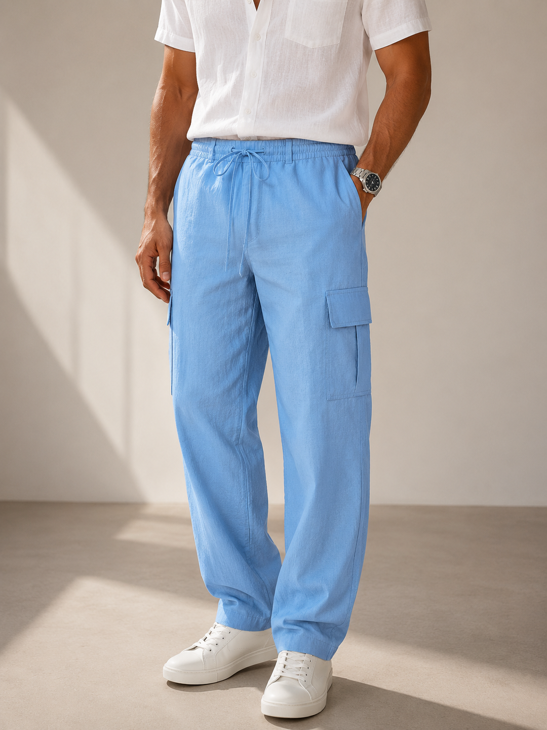 Xavier™ | Komfortable Leinen-Cargohose