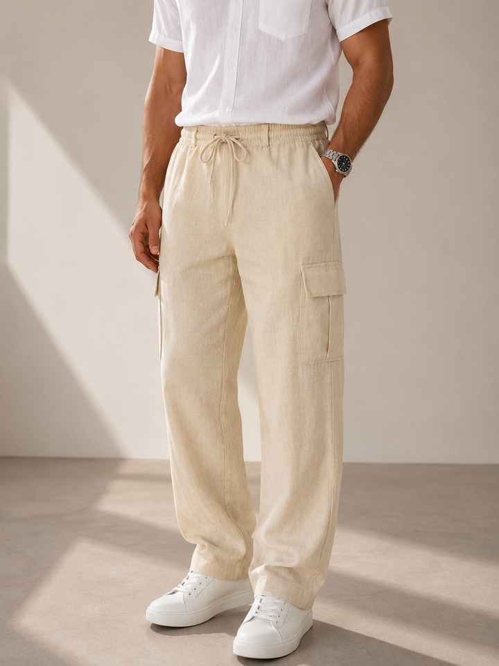 Xavier™ | Komfortable Leinen-Cargohose