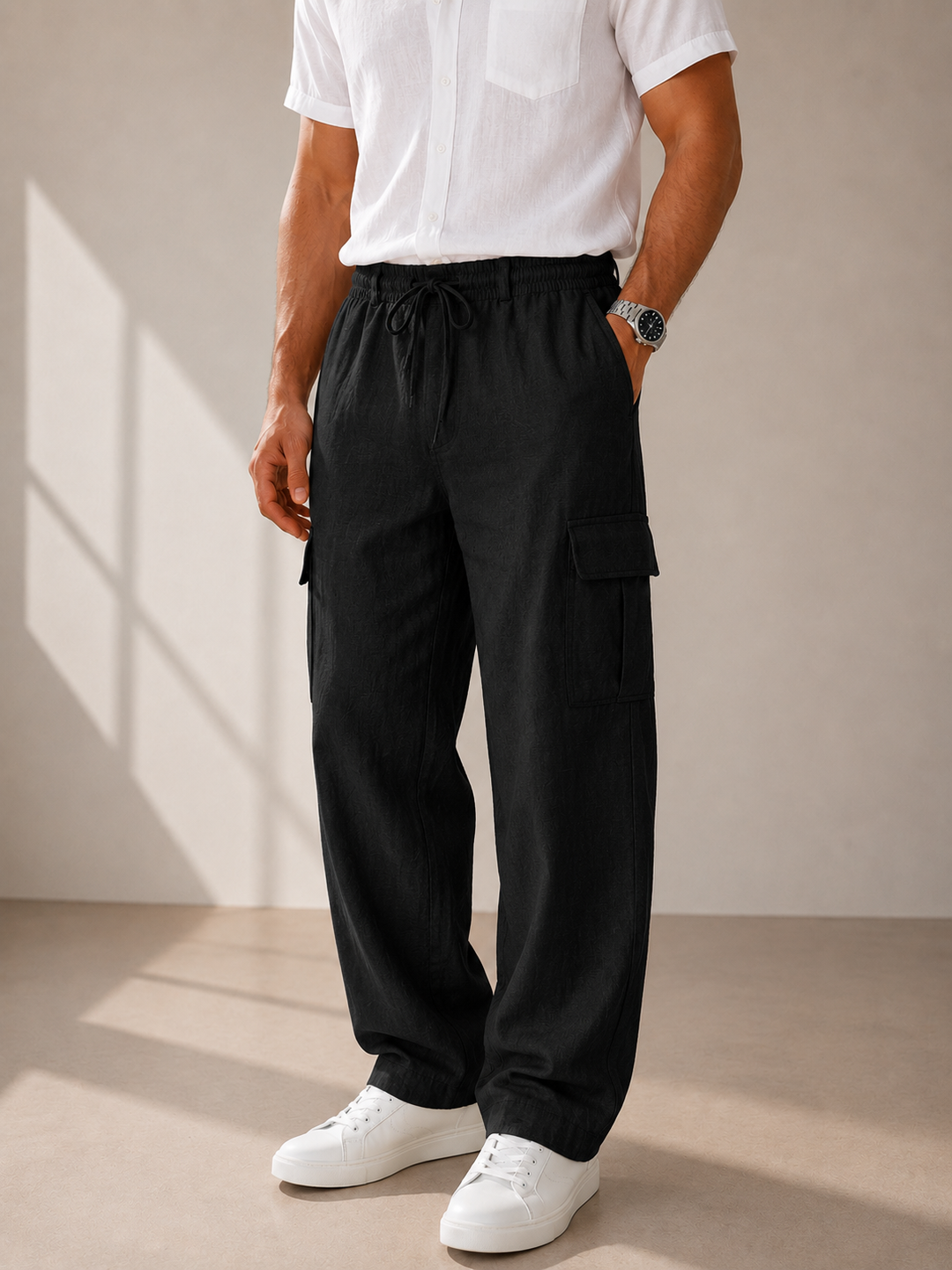 Xavier™ | Komfortable Leinen-Cargohose