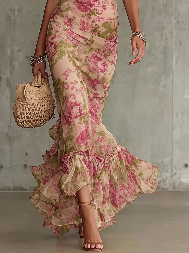 Rosa| Elegante Maxikleid