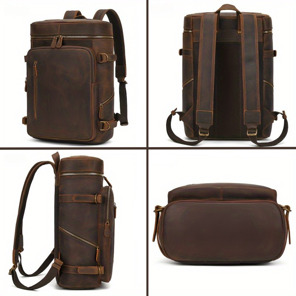 Jack™ – Premium Echtleder Laptop-Rucksack