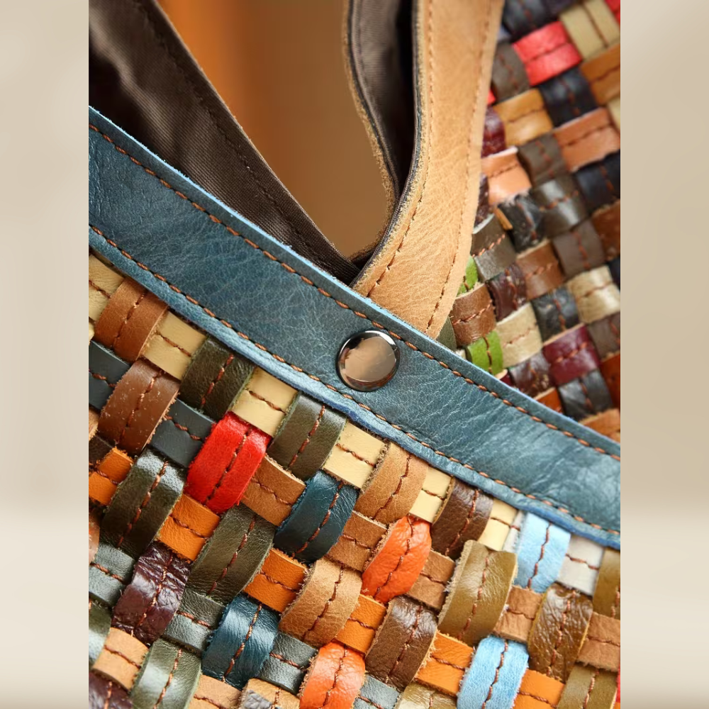 Fiorella™ – Gewebte Echtleder Tote Bag
