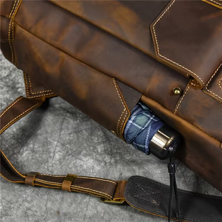 John™ – Premium Echtleder Vintage-Rucksack