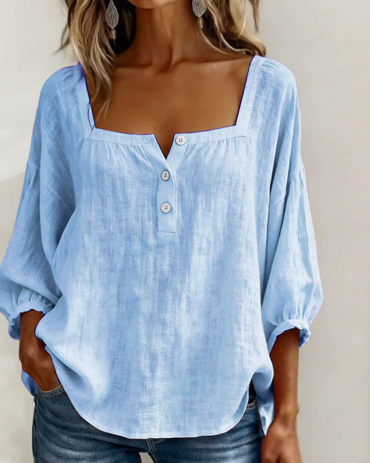 Claire | Elegante Leinen-Baumwoll-Bluse