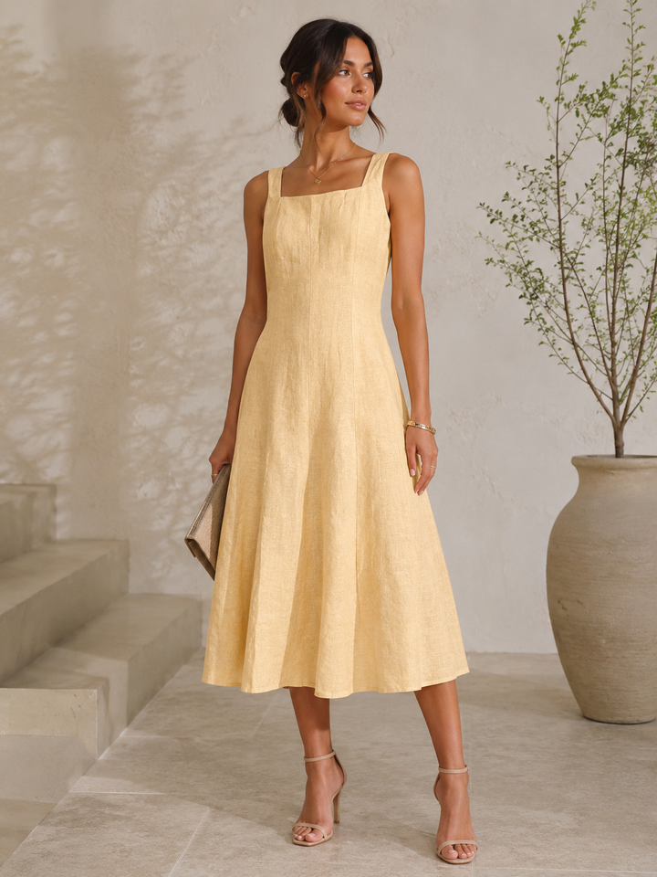 Sienna™ | Baumwoll-Leinen-Kleid mit A-Linien-Schnitt