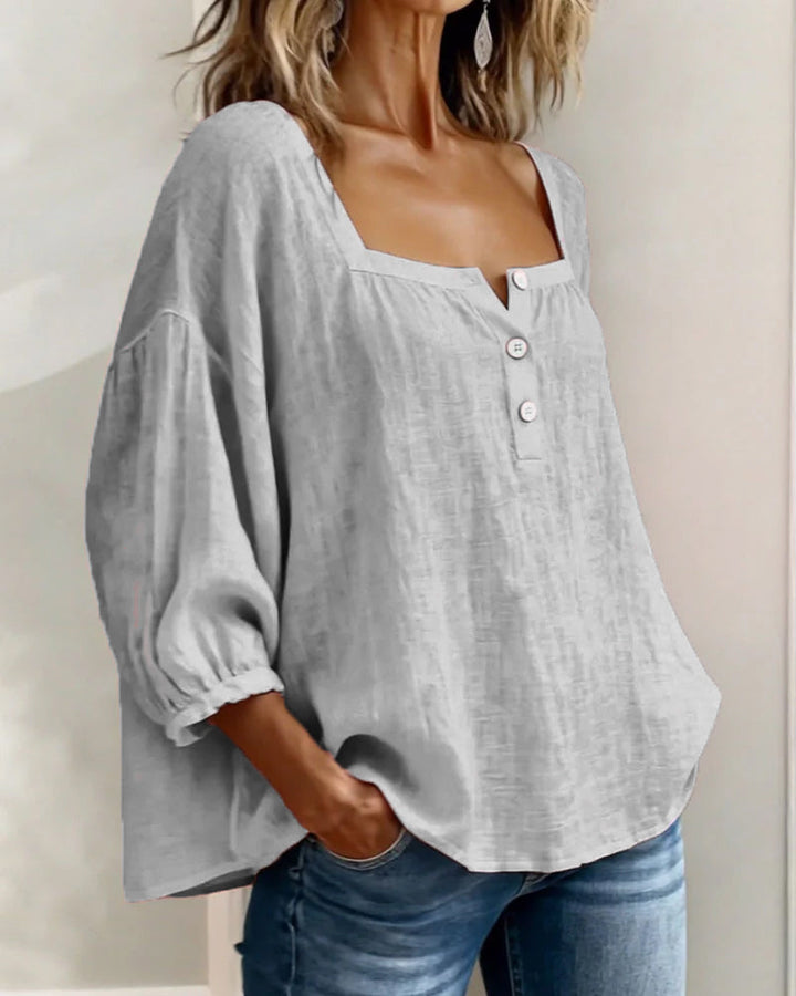 Claire | Elegante Leinen-Baumwoll-Bluse