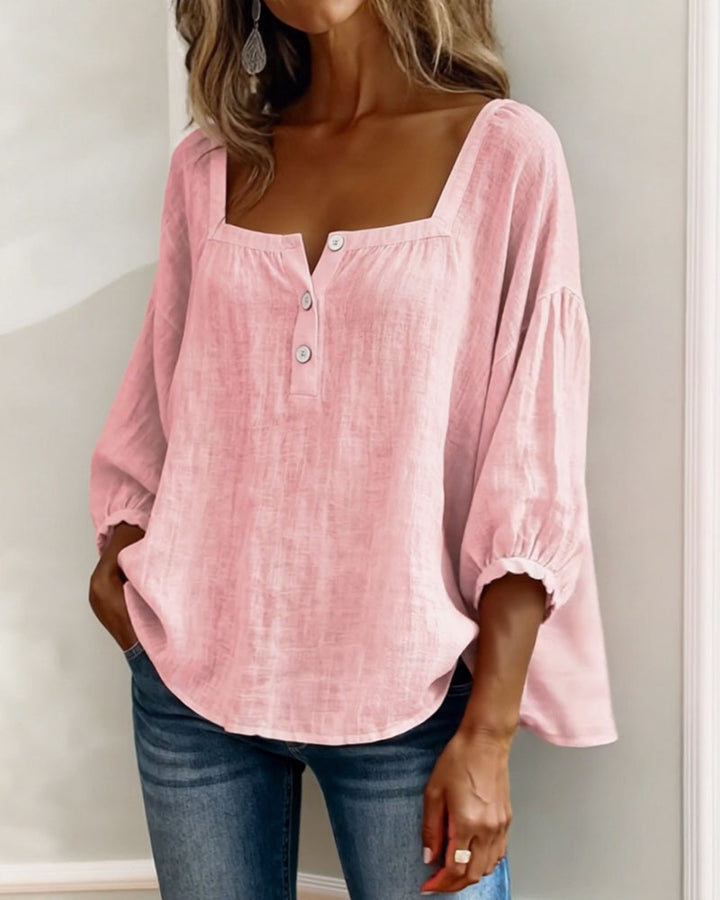 Claire | Elegante Leinen-Baumwoll-Bluse
