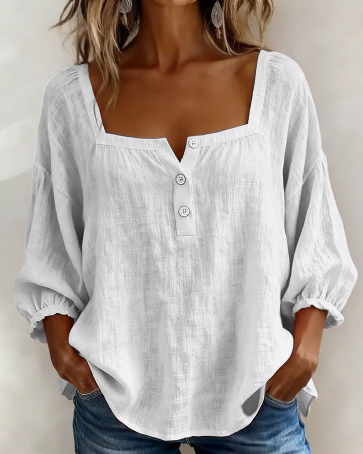 Claire | Elegante Leinen-Baumwoll-Bluse