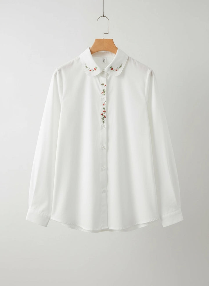 Julliette | Bestickte Baumwollbluse