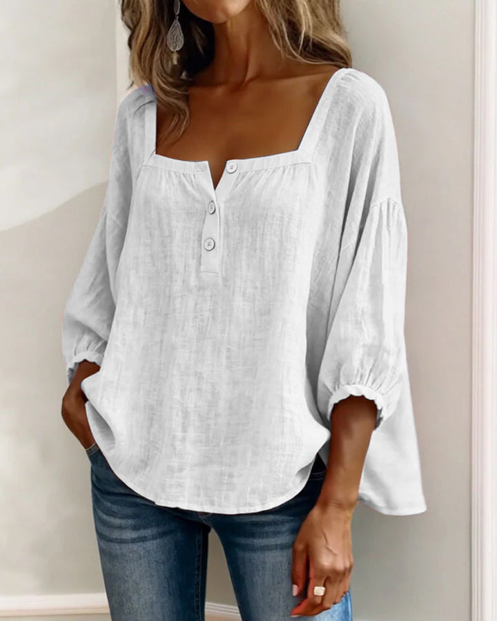 Claire | Elegante Leinen-Baumwoll-Bluse