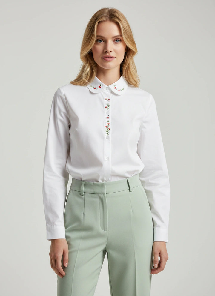 Julliette | Bestickte Baumwollbluse