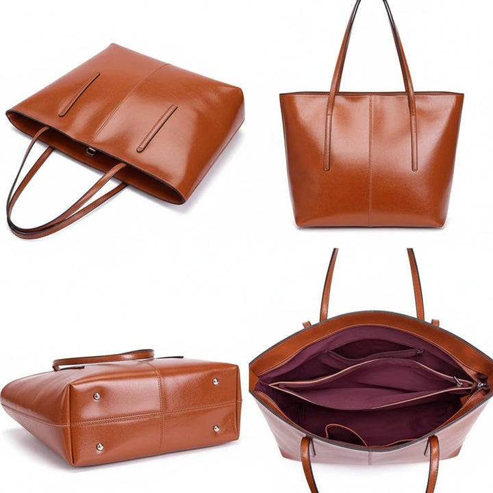Mirella™ – Luxuriöse Echtleder Shopper-Tasche
