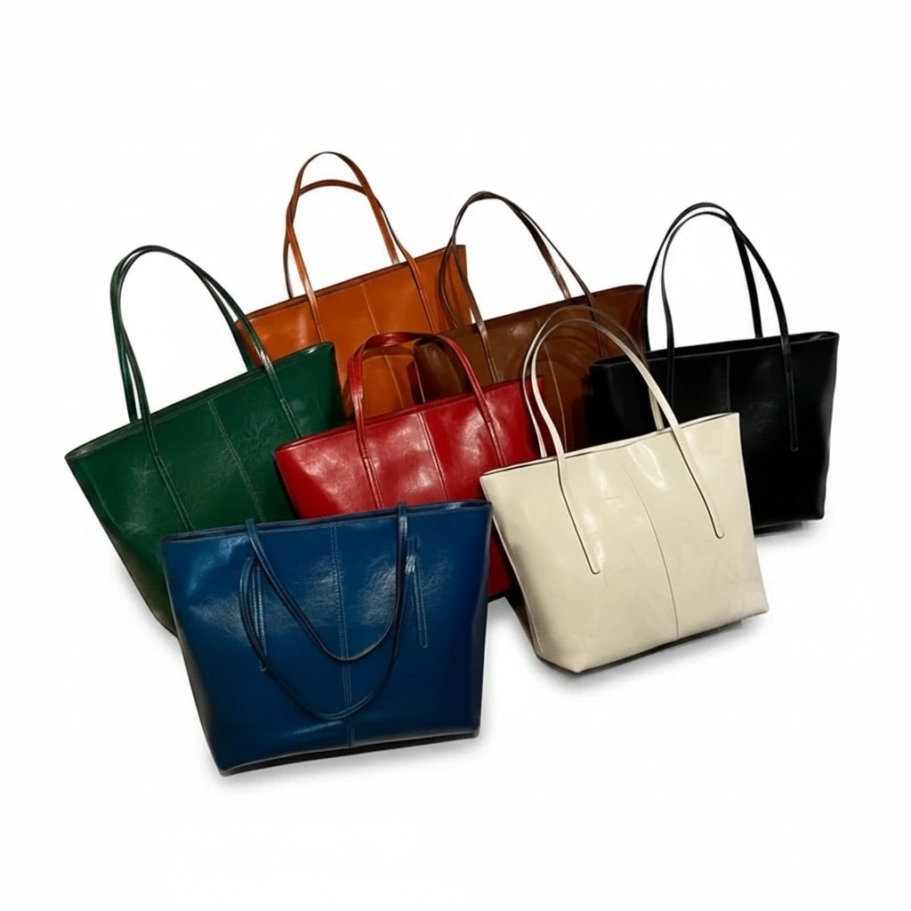 Mirella™ – Luxuriöse Echtleder Shopper-Tasche